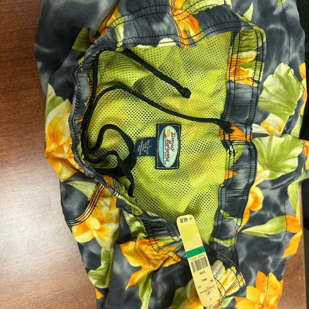 Tommy Bahama Athletic Shorts - Black and Orange Floral - Picture 2 of 2